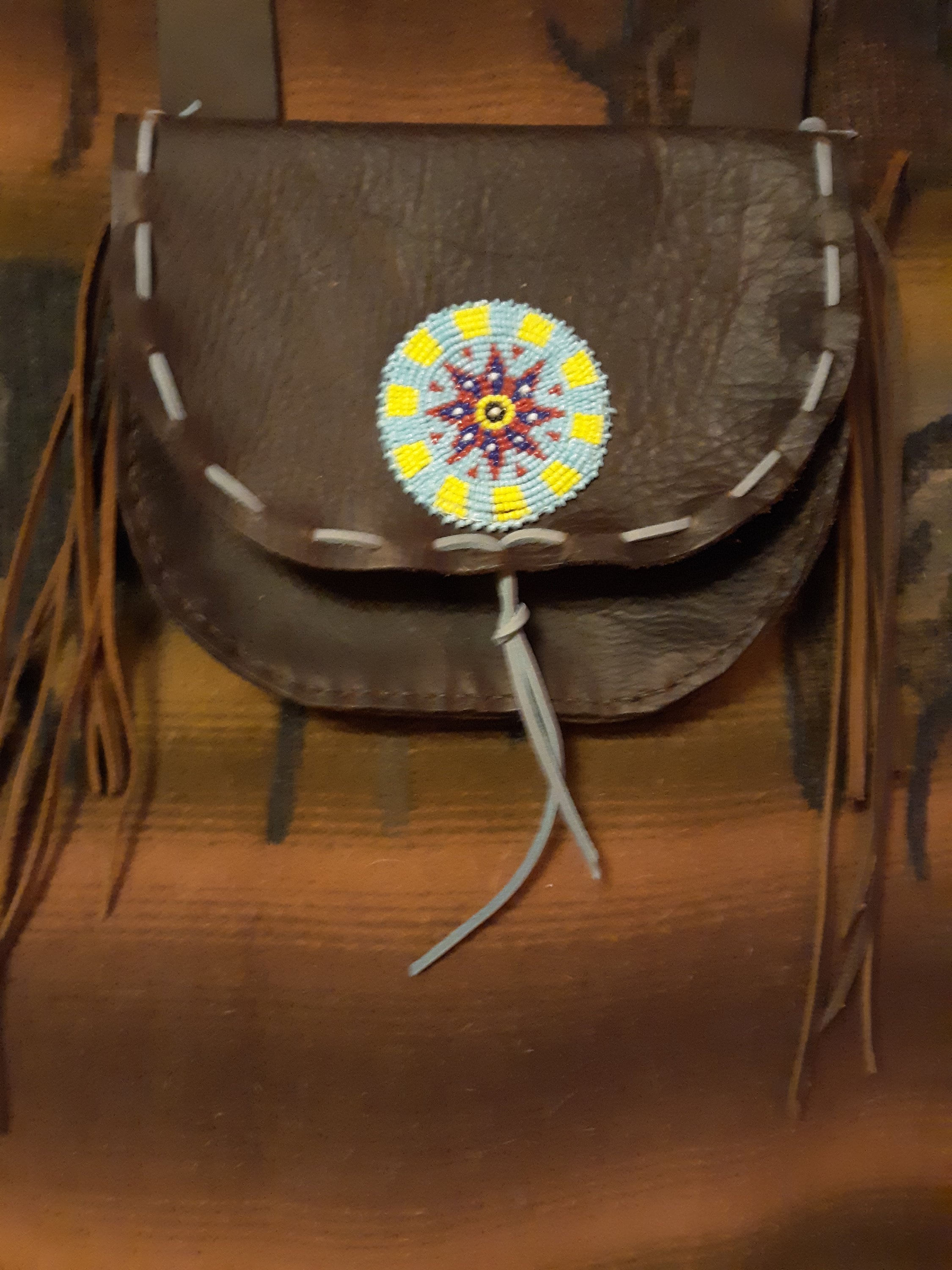Mountain Man Possibles Bag with Beaded Medallion | Etsy