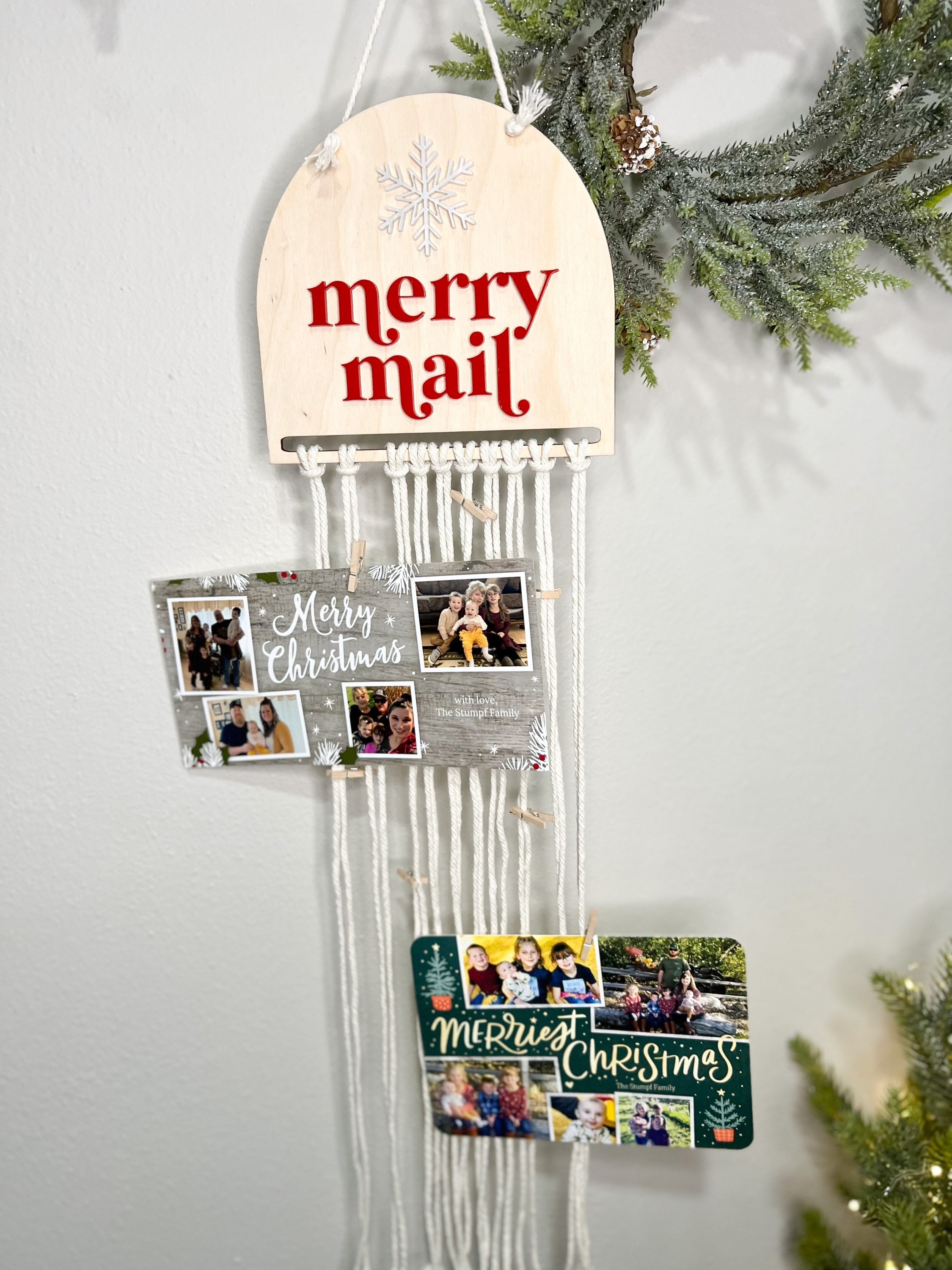 Merry Mail Christmas Card Holder 