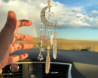 Joy Intention Crystal Car Charm - 4 Crystal Combo for Happiness