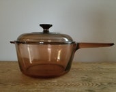 Vision Corning Ware 2.5 L Amber Glass Cooking Pot