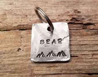 Small Aluminum Dog Tag,  Custom Pet ID,