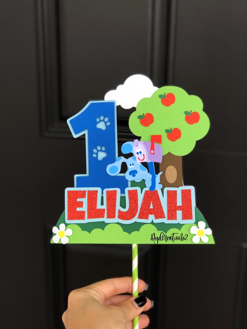 Blue Dog Cake Topper | Personalized Blues Clues Cake Topper Blues Clues Banner