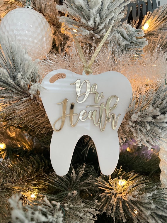 Tooth Ornament | Dentist , RDH , Future Dentist Acrylic Ornament | Dentist Christmas Gift | Dentist Christmas Ornament | Dentist Gift