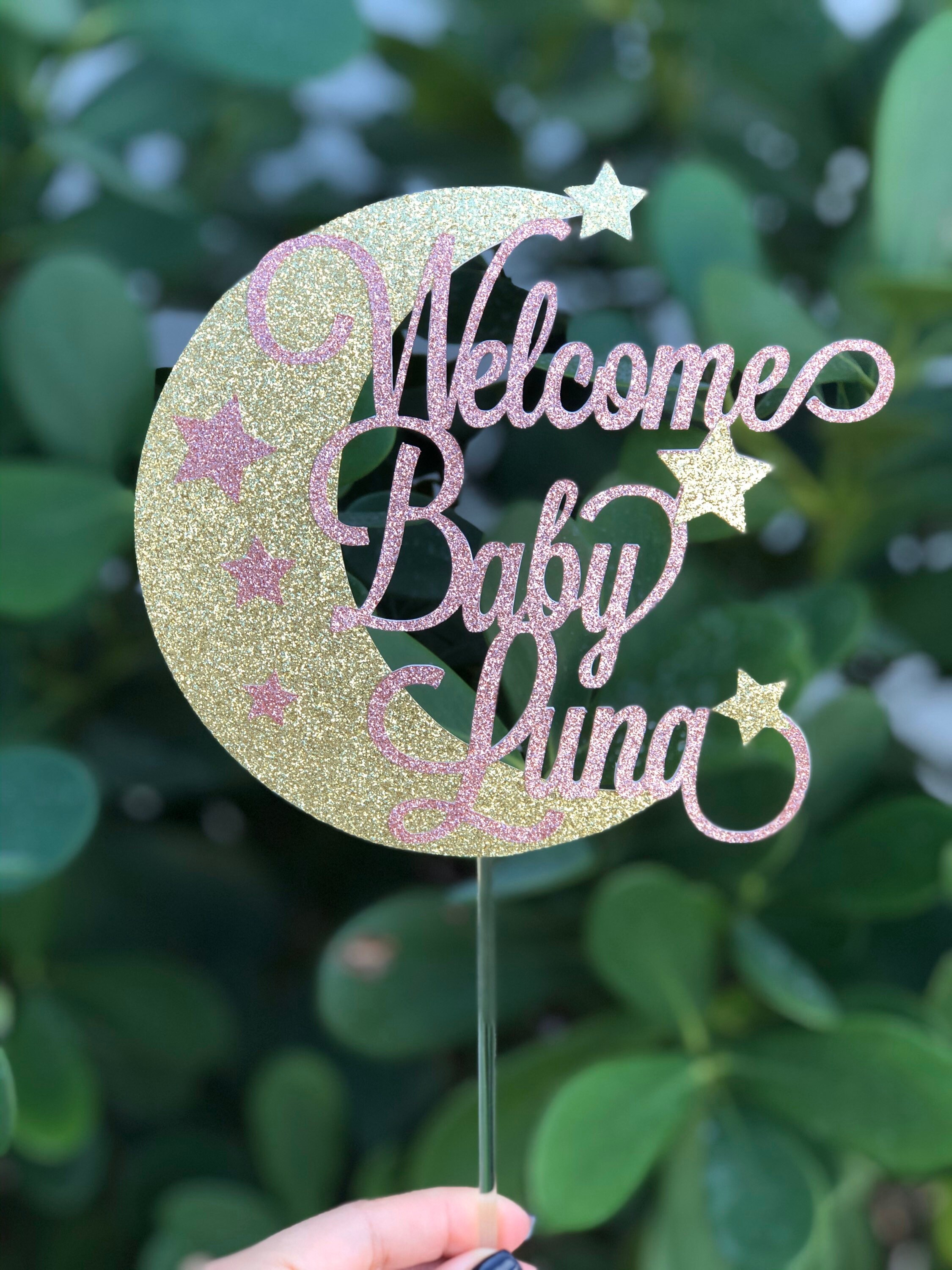 Custom Glitter Baby Shower Cake Topper: Twinkle Twinkle Little Star - Etsy