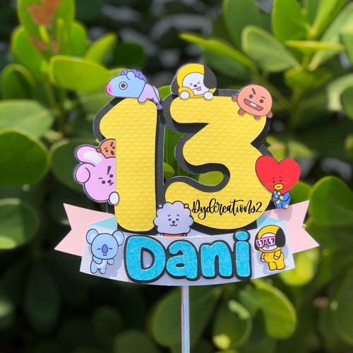 BT21 BTS Cupcake / Cake Topper digital Download - Etsy Canada
