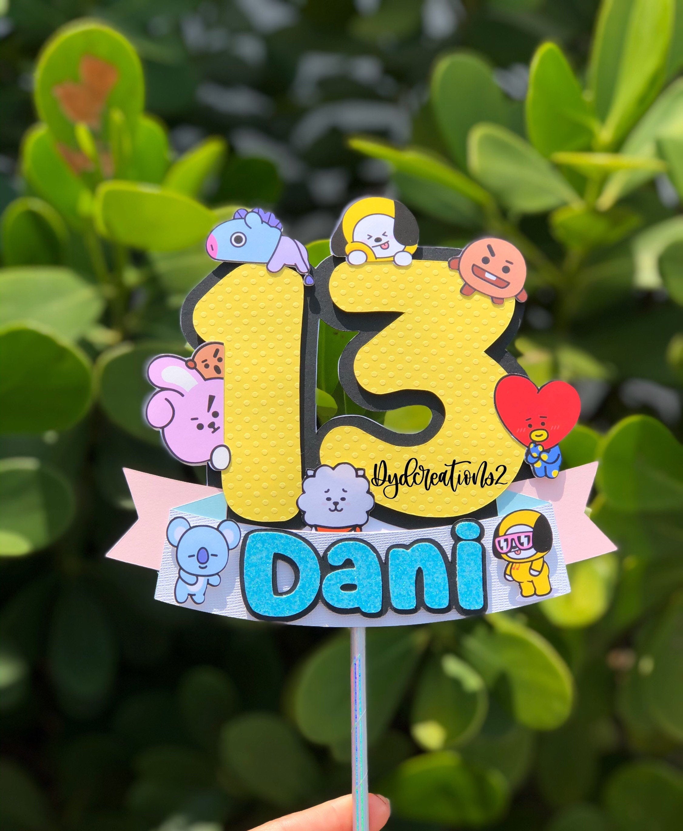Personalized BT21 Cake Topper | Etsy