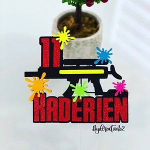 Personalized Paintball Cake Topper | Paint Cake Topper