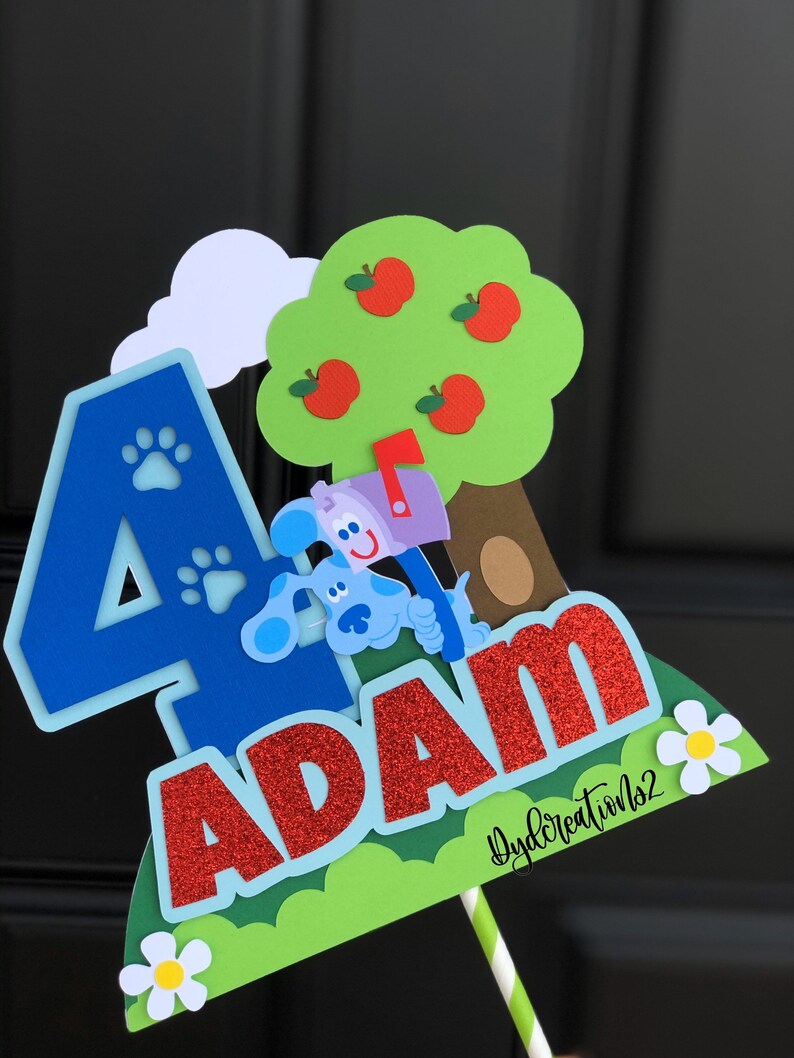 Blue Dog Cake Topper | Personalized Blues Clues Cake Topper Blues Clues Banner