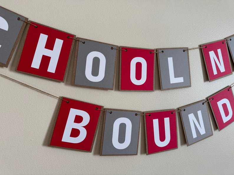 Personalized College Bound Banner | Custom Graduation Garland | College Prep Party Decor | School Colors | Grad Celebration Sign bild 7