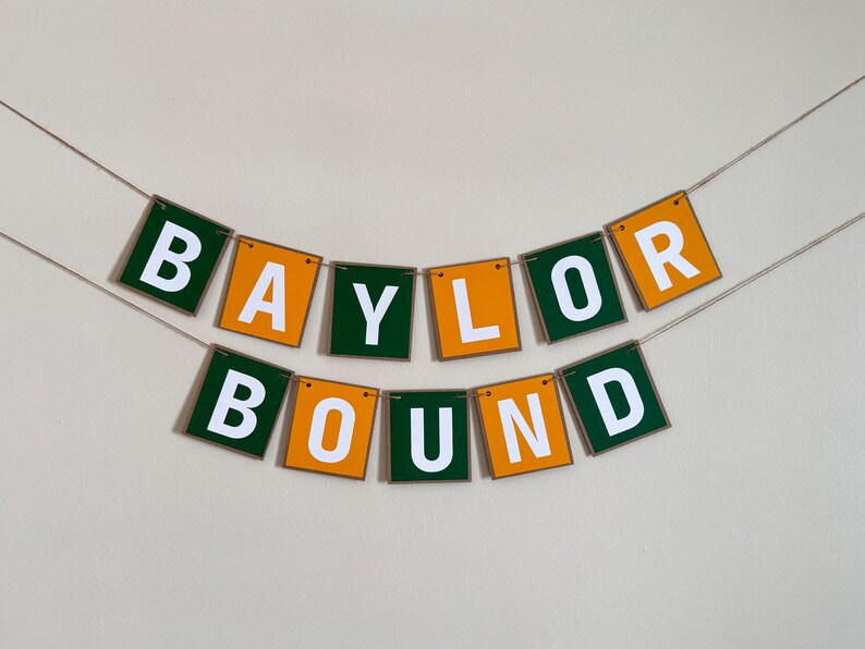 Baylor Bound Banner | College Graduation Garland | Custom School Colors ...