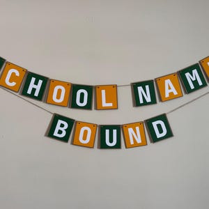Personalized College Bound Banner | Custom Graduation Garland | College Prep Party Decor | School Colors | Grad Celebration Sign bild 5