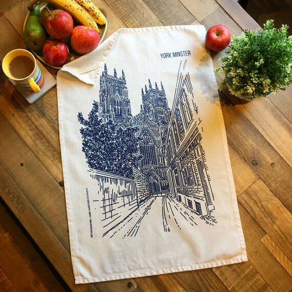 York Minster Tea Towel - 100% natural cotton