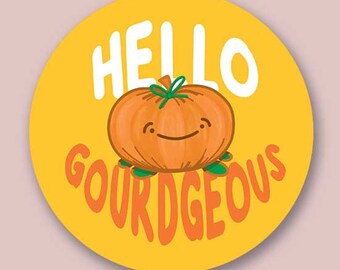 HELLO GOURDGEOUS MouseMat | Spoopy Spooky Halloween Homedecor