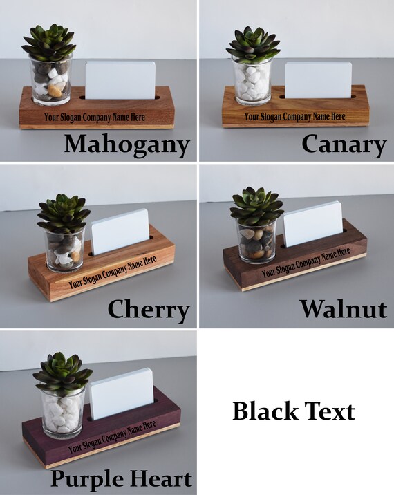 Custom Business Card Holder Personalized With Slogan Company Name Unique Modern Gift For New Business Owner Graduation Promotion