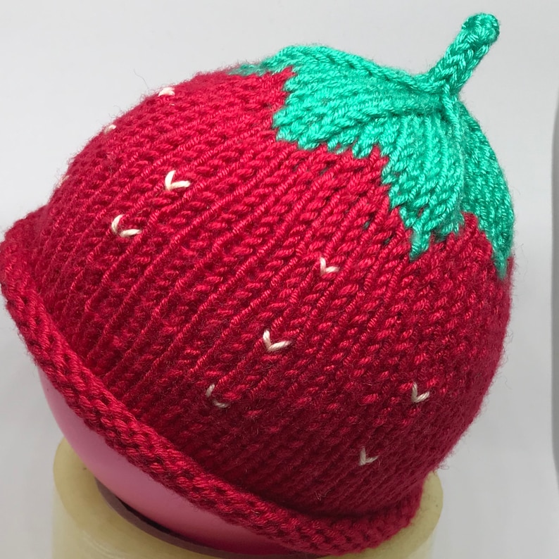 Knitted Baby Fruit Beanie Hats Newborn to 3 months