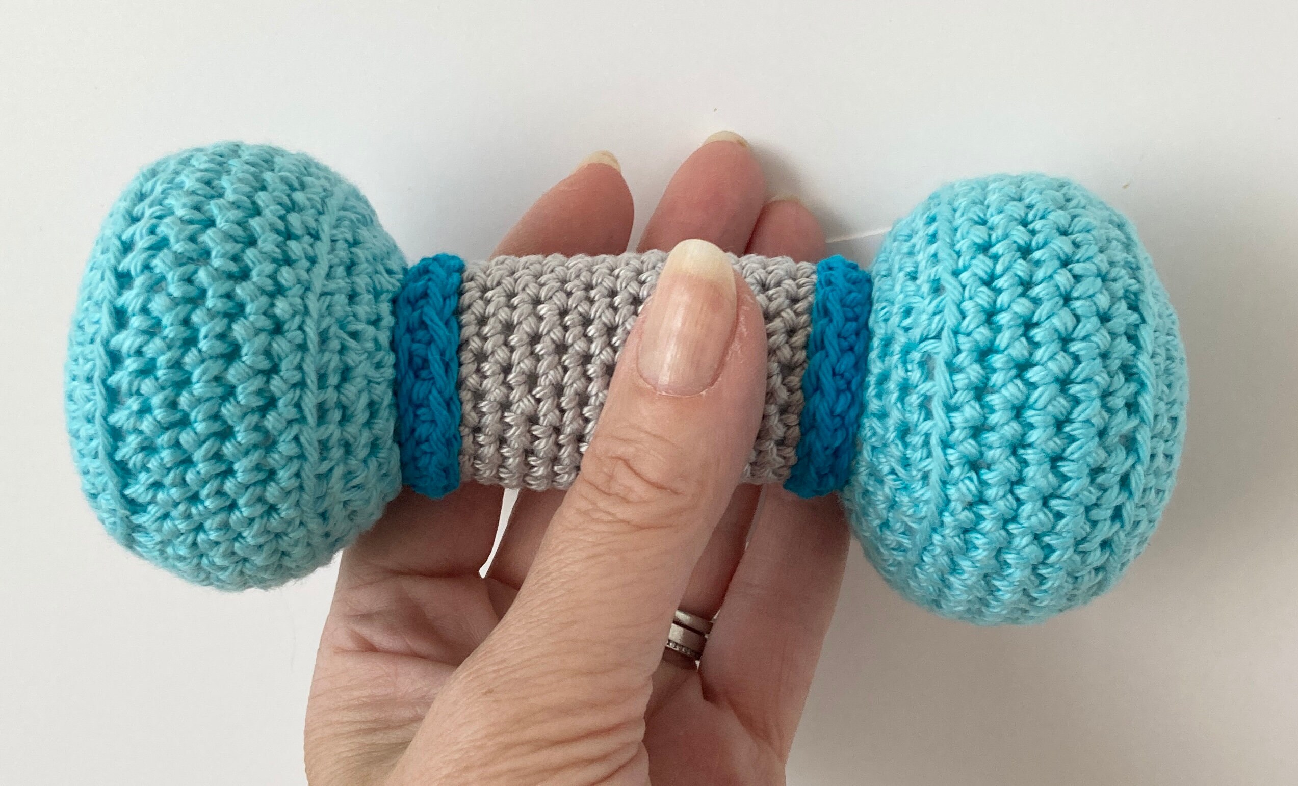 Handmade New Baby Gift Baby Kettlebell & Rattle Dumbbells / Etsy UK