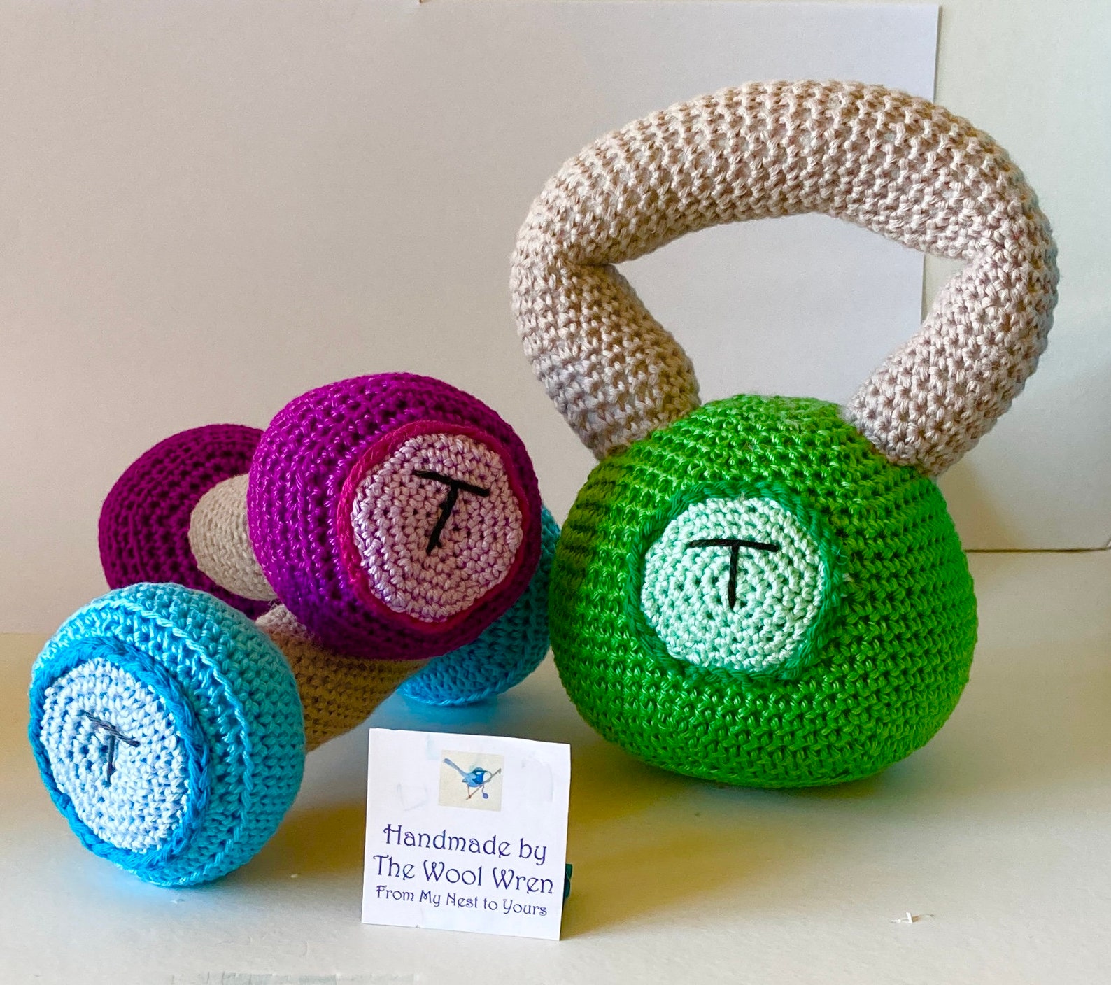 Handmade Crochet Kettlebell and Dumbells Ideal Baby / Etsy