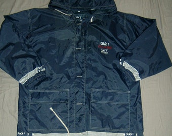 vintage nylon rainjacket -regenjacke -anorak -parka -breast size 120 cm -47 inch