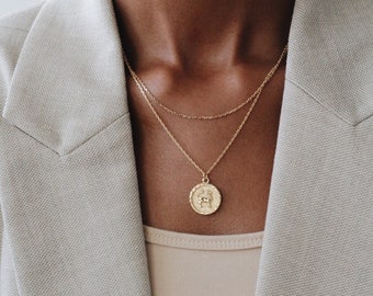 Waterproof - Leo - 18k Gold Vermeil - Leo Zodiac Necklace - Leo Constellation Necklace - Layering - Zodiac Jewelry - Leo Coin Necklace