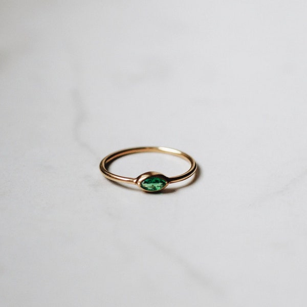 Waterproof - Solid 925 Sterling Silver - 18K Gold Vermeil Ring - Layering - Stacking Ring - Minimalistic Ring - Sustainable Ring