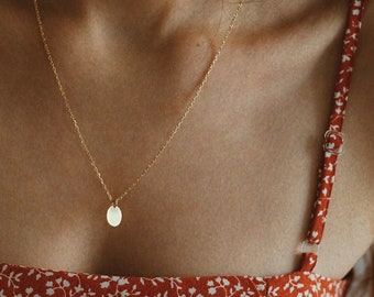 Waterdicht - Minimalistische schijfketting - Minimalistische ketting - Sierlijke ketting - Stapelen - Muntketting - Gelaagdheid ketting - REDCHERRYBLVD