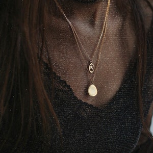 Waterproof 18k Gold Disk Necklace Minimalist Necklace Dainty Necklace Stacking Layering Necklace image 5