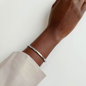Never Fade - Bangle Bracelet - Water Resistant - Silver Cuff Bracelet - Statement Bracelet - Layering bracelet - Bracelet For Women - BCW7