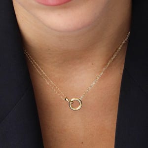Nunca Desbota - Colar de Elos em Ouro 18K - Colar Infinito - Ouro Vermeil 18k - Colar Minimalista - Colar de Disco - Colar de Camadas - N66