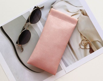 Premium kwaliteit zonnebrillenkoker - lederen brillenkoker - zachte brilhouder - cadeau voor haar - leren zonnebrillenkoker - cadeau voor vriendin