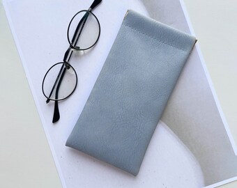 Premium Qualität Brillenetui - Leder Brillenetui - Weicher Brillenhalter - Geschenk für Sie - Leder Brillenetui - Geschenk für die Freundin