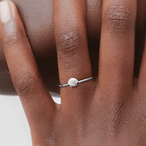 Solid 925 Sterling Silver Ring -  Seashell Ring - Minimalist Gold Ring  - Layering - Stack - Stacking Ring - Sea Shell Ring - REDCHERRYBLVD