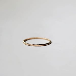 Waterproof Twisted Band Ring 18K Gold Vermeil Ring Solid 925 Silver Minimalist Ring Stackable Ring Layering Stacking Ring image 1