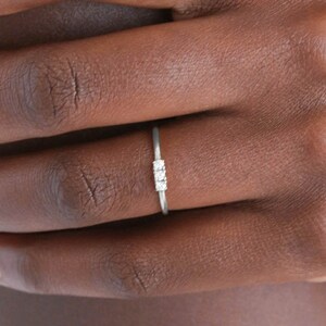 Trio White CZ Ring 925 Silver Sterling Ring Stack Three White CZ Ring ...