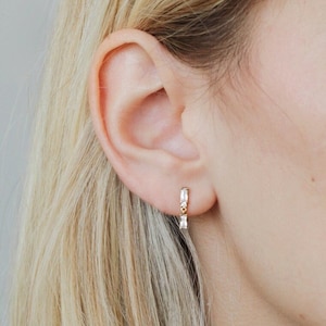 18k Gold Vermeil Ohrringe - Gold Vermeil Ohrstecker - Baumeln Ohrringe - Stapeln - Minimalistische Ohrringe - Schichtung - Stapeln - REDCHERRYBLVD