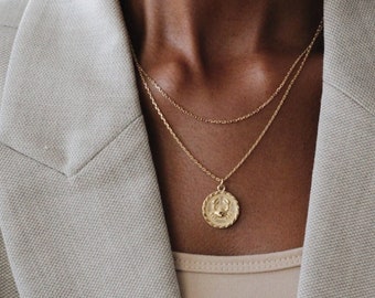 Waterproof - Cancer - 18k Gold Vermeil - Cancer Zodiac Necklace - Cancer Constellation Necklace - Layering - Zodiac Jewelry - Cancer Coin
