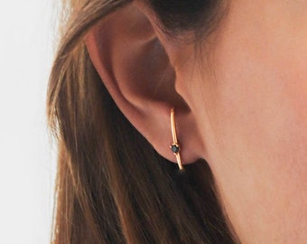 Waterproof - Minimalist Studs - 18k Gold Vermeil Earrings - 925 Earrings - Gold Studs Earring -  Gold Earrings - Layering - Stacking
