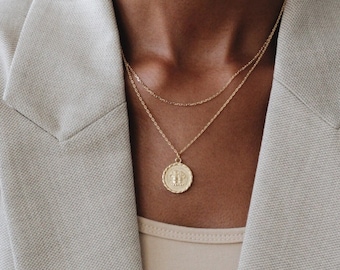 Waterproof - Gemini - 18k Gold Vermeil - Gemini Zodiac Necklace - Gemini Constellation Necklace - Layering - Zodiac Jewelry - Gemini Coin