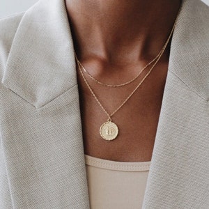 Waterproof - Gemini - 18k Gold Vermeil - Gemini Zodiac Necklace - Gemini Constellation Necklace - Layering - Zodiac Jewelry - Gemini Coin