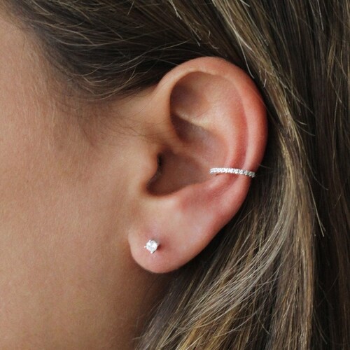 Gold Conch Ear Cuff Earring Dainty Single Band Smooth Faux Etsy