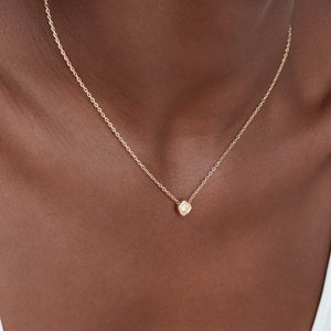 Never Fades - Gold Disc Necklace - Waterproof - Gold Dainty Necklace - Minimalist Necklace - Gold Choker Necklace - N22