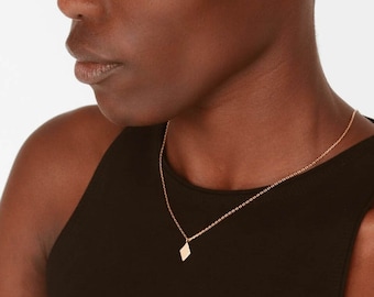 Waterproof - 18k Gold Vermeil Geometric Necklace  - Everyday Necklace - Geometric Necklace - Layering Necklace - Stacking - REDCHERRYBLVD