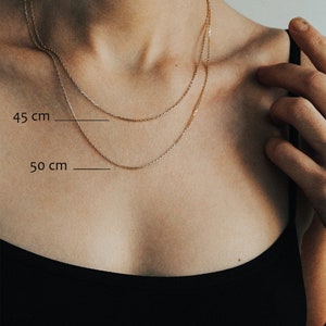 Minimalist Chain Necklace 925 Sterling Silver Everyday Necklace Layering Necklace REDCHERRYBLVD image 5