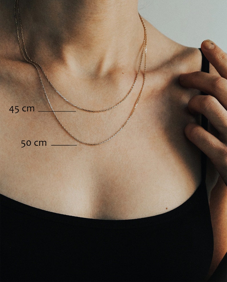 Minimalist Chain Necklace 925 Sterling Silver Everyday Necklace Layering Necklace REDCHERRYBLVD image 5