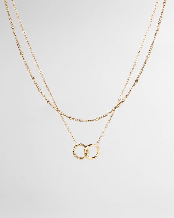Never Fades - 18K Two Layer Necklace - Waterproof - 18k Gold