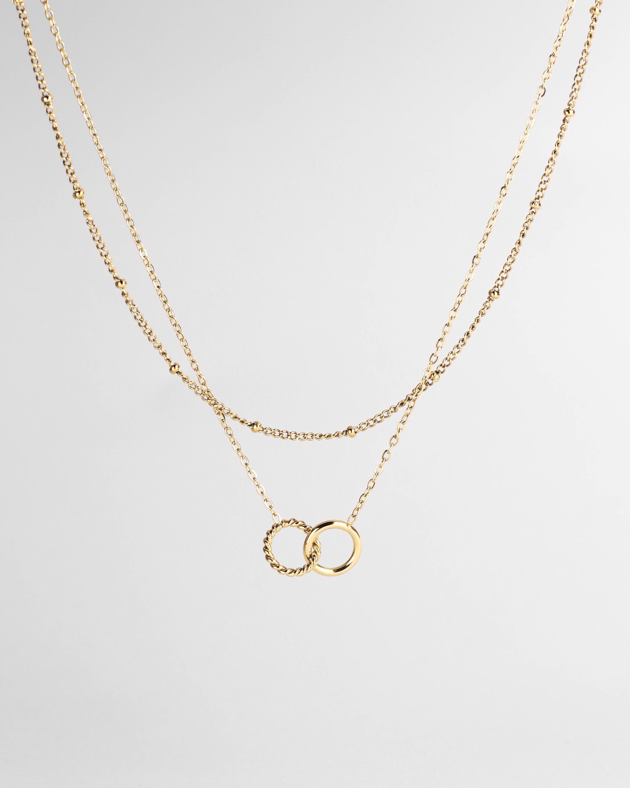 Never Fades - 18K Two Layer Necklace - Waterproof - 18k Gold