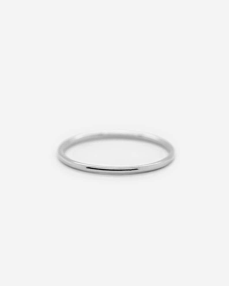 Band Ring 925 Sterling Silver Minimalist Ring Stackable Ring Silver Stacking Ring Layering Stack REDCHERRYBLVD image 1