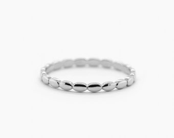 Sólido anillo de plata de ley 925 - Anillo de plata minimalista - Capas - Pila - Anillo de apilamiento - Anillo de disco - REDCHERRYBLVD