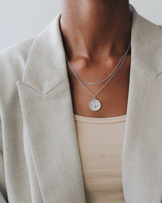 YL Collana Argento 925 Con Ciondolo Zodiaco Rosa Glasgow – Regalo Donna