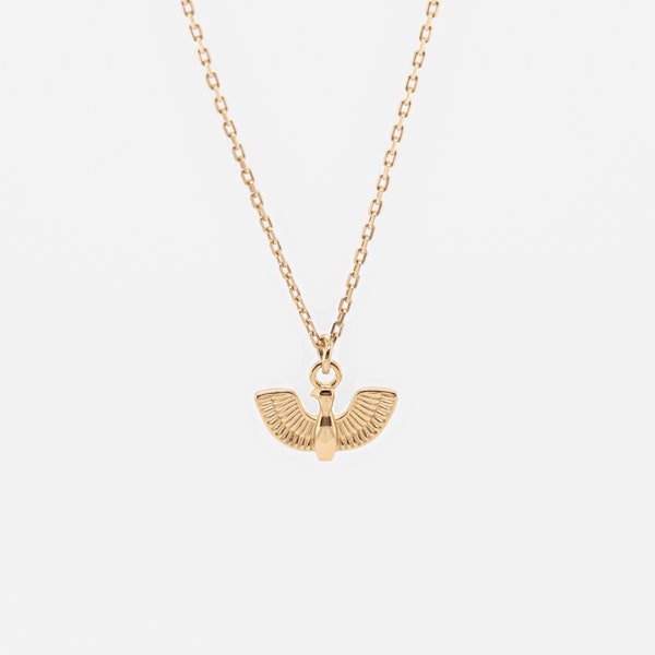 Wasserdicht - Vogel Halskette - 18k Gold Vermeil - Minimalistische Halskette - Vogel Anhänger - Stapeln - Freiheit Halskette - Stapel - Schichtung
