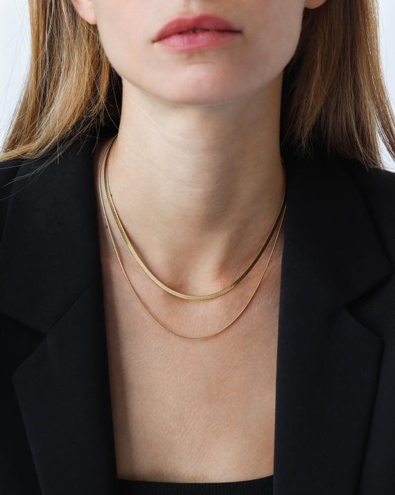 Two Chain Necklace - Never Fades - Waterproof - 18k Gold